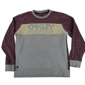 Oakley Factory Pilot Sweater Mens XL Software Zig Zag Graphic Crewneck